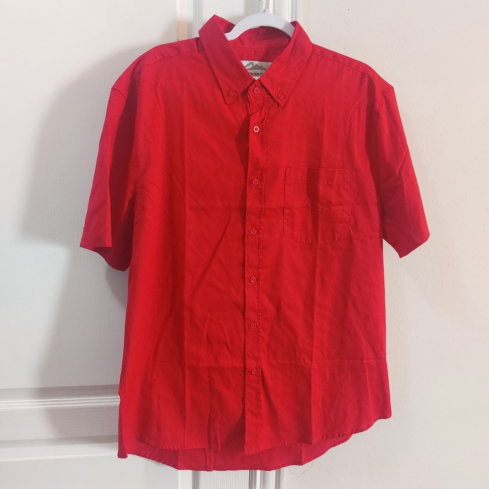 Tri-Mountain Button-down Red Shirt size XL Youth